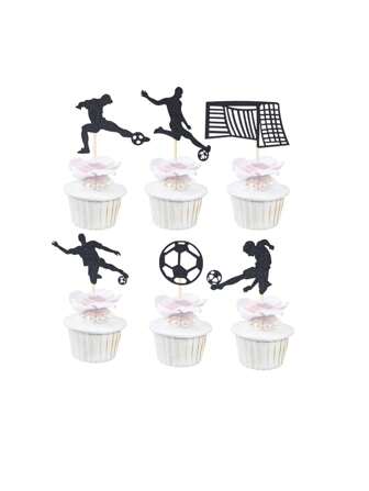 12 Stück Torten Aufsätze kreative Fußball & Figur Design Tortendekoration für Mottoparty Torte, Weihnachten