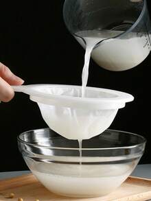 1pc Multifunction Filter Sieve,Soymilk Filter, Juice Filter Plug, Food Filter - White - View 5
