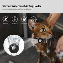 2 包 Airtag 猫项圈（带铃铛）、反光小猫项圈（带苹果 Airtag 猫项圈支架）、可调节 7-12 英寸、带扣（适用于母猫和公猫）、宠物用品、配饰、礼品 - 彩色 - 查看 7