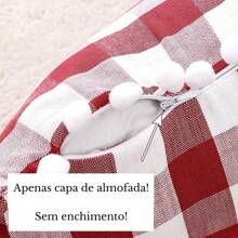 Cushion Cover - Kẻ sọc đỏ - nhỏ - Xem 3