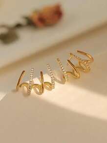 Stud Earrings - 金色 - 查看 7