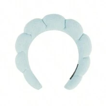 1pc Women's Simple Cloud Bun Roller Sponge High Headband For Washing Face Cute,Dopamine - Multicolor - View 37