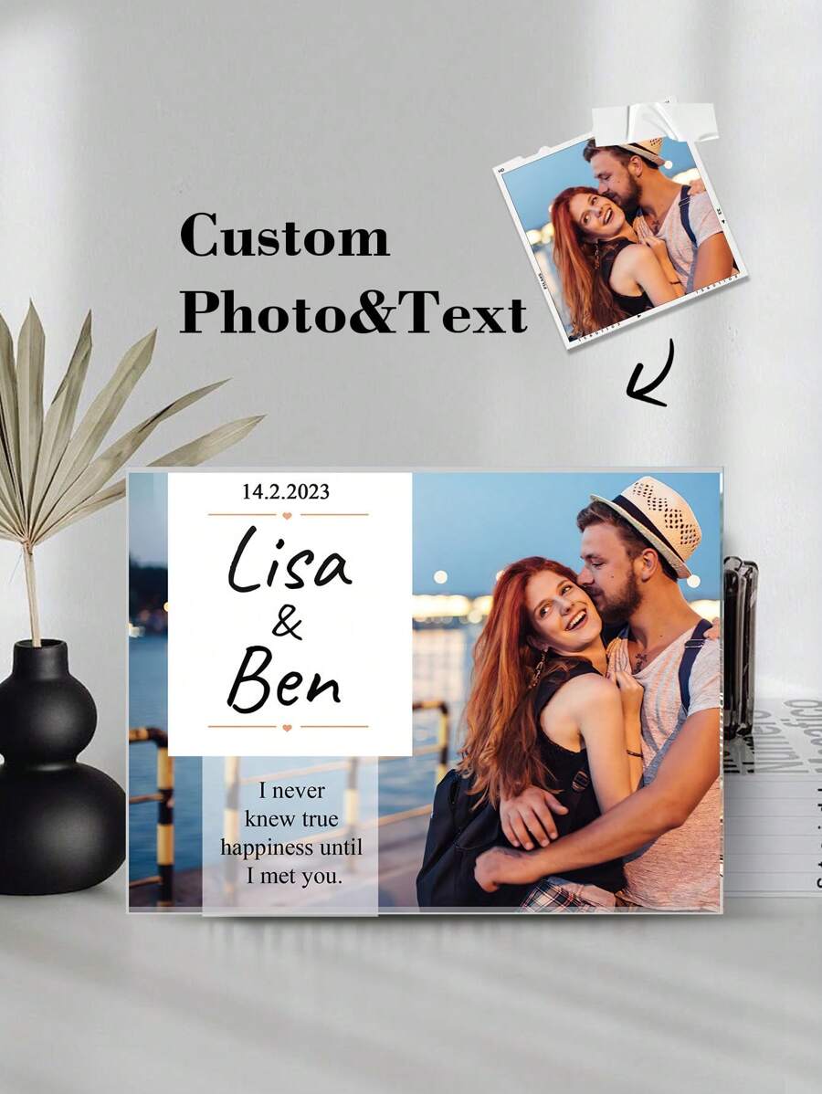 1 szt Niestandardowy Obraz Tabliczka , Spersonalizowany Para Zdjęcie Tabliczka , Niestandardowy Para Zdjęcie Prezent , Spersonalizowany Dom Dekoracje Z I Zdjęcie , Spersonalizowany Akrylowy Tabliczka , Niestandardowy Zdjęcie Tabliczka , Spersonalizowany Ramki na zdjęcia , Spersonalizowany Para Akrylowy Tabliczka , Ślub Prezent , Prezent na rocznicę , Parapetówka Prezenty , Prezent Dla Mąż , Prezent Dla niej