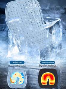 1入組汽車坐墊，通用四季半包圍座椅套，蜂窩凝膠材質可吸汗透氣，簡約座墊套 - 橘色 - 查看 3