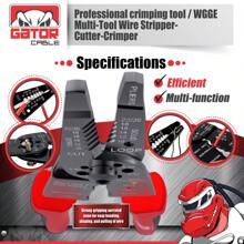 Wire Cable Screws Stripper Cutter Crimper Shearer Snipper Electrical Hand Pliers Grip Multi-Tool Fiver Optic Cabling Red Gator Cable - 紅色 - 查看 5