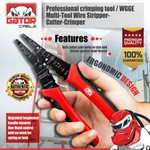 Wire Cable Screws Stripper Cutter Crimper Shearer Snipper Electrical Hand Pliers Grip Multi-Tool Fiver Optic Cabling Red Gator Cable - 紅色 - 查看 4