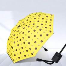SOMBRILLA OSITO CON ROMPEVIENTO Y PROTECCION SOLAR TELA GOMA - Amarillo - Ver 3