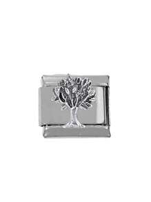 2024 Phong cách mới Áo 9MM Rộng Thép không gỉ Khác nhau Hoa Cây Thực vật Thiết kế DIY Tiếng Ý Làm vòng tay Đồ treo Tiếng Ý Đồ treo Vòng tay - Nhiều màu - Xem 29