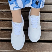 Women Wedge Sneakers - Màu Hồng Tươi - Xem 3