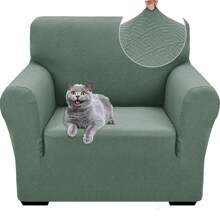 CYCMACO Sofa Cover 1/2/3/4 Seater With Armrests, Super Stretch Sofa Cover, Anti-Scratch Cat Sofa Cover, Non-Slip And Stain Resistant Sofa Cover, Universal Modern Sofa Cover - Army Green - View 7