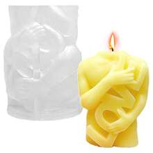 3D Muscle Man Silicone Candle Mold LOVE Hugging Male Body Aromatherapy Craft Making Tool Home Art Decor Sketching Reference In Plaster - White - View 6