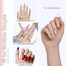 Gellen Gellen Adesivo de Unha em Gel Sólido, Adesivo de Unha em Gel Acrílico Sólido para Unhas Postiças, Adesivo de Extensão de Unha em Gel UV LED de Escultura Não Pegajoso, 1 Peça-2Pcs 15G