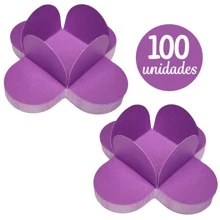 Kit 100 Forminhas 4 Pétalas Para Doces Finos Brigadeiros Formas Festas Aniversários Casamentos