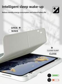 Giá đỡ đa góc có thể điều chỉnh màu xám có khe cắm bút, bao da bảo vệ iPad tương thích với iPad Mini 4/5/6/9.7/10.2/10.5/Air 4/Air 5/10/10.9/Pro 11 inch/Air 11 (M2)/Air 13 (M2)/Pro 11 (M4)/Pro 13 (M4)/2024 các mẫu 12.9 inch. Khe cắm bên trái dành cho các mẫu 9.7 và 10.2 inch; Khe cắm bên phải dành cho các mẫu khác. - Xám - Xem 4