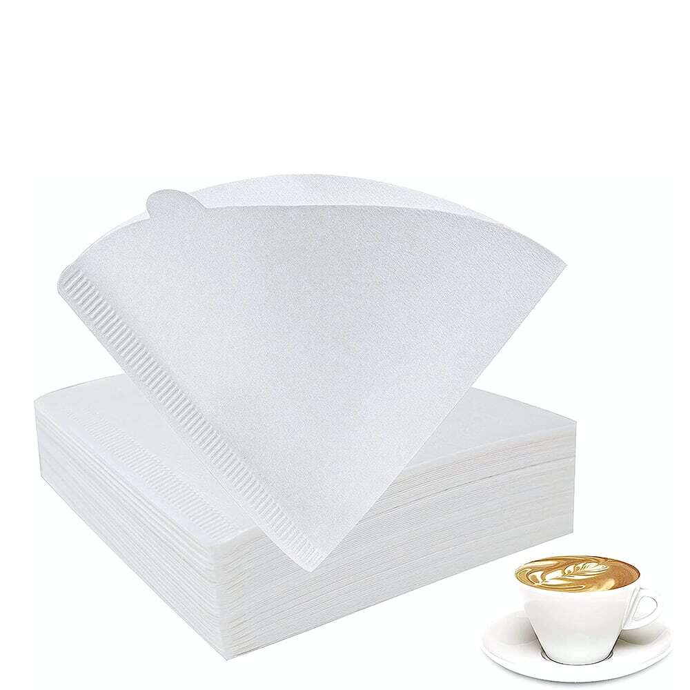100pcs Coffee Filter Papers V60 BleachFree Natural Disposable Coffee