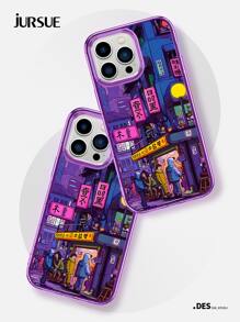Ốp lưng điện thoại mềm chống sốc thời trang thẩm mỹ Apple JURSUE tương thích với iPhone 16 15 14 13 12 11 Pro Max SE 2020 X XR XS 8 7 Plus XYM2428 - Màu tím - Xem 5