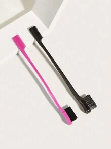 2 Pcs Portable Dual-Headed Multifunctional Comb,Edge Brush,Edge Control Brush Comb Double Side Hair Brush For Hair Styling Salon Professional Brush Tool Hair Color Brush - Multicolor - View 1