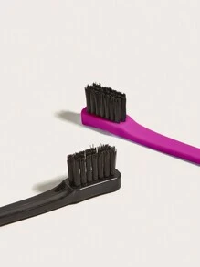 2 Pcs Portable Dual-Headed Multifunctional Comb,Edge Brush,Edge Control Brush Comb Double Side Hair Brush For Hair Styling Salon Professional Brush Tool Hair Color Brush - Multicolor - View 3