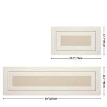 1PC Warner Plush Kitchen Floor Mat All Seasons Kitchen Geometric Pattern Texture Style Non-Slip Waterproof Slow Rebound Comfortable Easy To Clean Suitable For All Seasons Kitchen Functional Floor Mat Bar Scene ,Room Decor - Multicolor - View 3