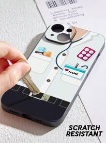 1 Pieza Funda de teléfono con diseño de uniforme médico personalizado con nombre, Funda de iPhone personalizada para enfermera, Funda de teléfono médico/de enfermería, Compatible con serie iPhone Pro/Pro Max/X/XR/XS/XS Mini/Max, Funda de iPhone de TPU, Regalo significativo para médico, Regalo del Día de la Enfermera, Adecuado para amigos, Ideal para San Valentín, cumpleaños y aniversarios