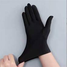 1 Pair Women's Thin Short Elastic Tight-Fitting White Jewelry Gloves, Women's Spandex High Stretch Sunscreen Dance Performance Gloves - A - View 13