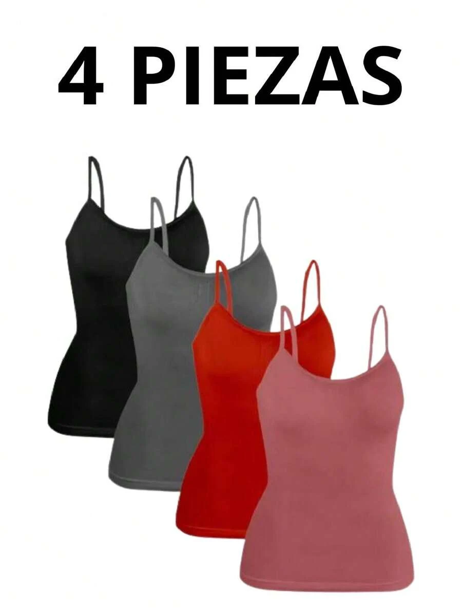 4pzs Blusas de tirantes mujer unitalla colores al azar NOVEDADES LUCHO - Multicolor - Ver 1