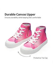 Kids Little Boys Girls High Sneakers Canvas High Top Shoes Casual Walking Shoes
