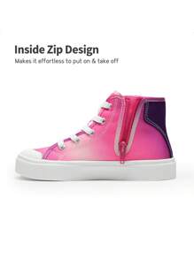 Kids Little Boys Girls High Sneakers Canvas High Top Shoes Casual Walking Shoes