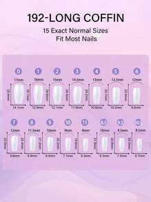 120 片/包 短椭圆形指甲贴片 超薄无痕磨砂全贴延长假指甲 美甲用品 指甲 - 無色 - 查看 5