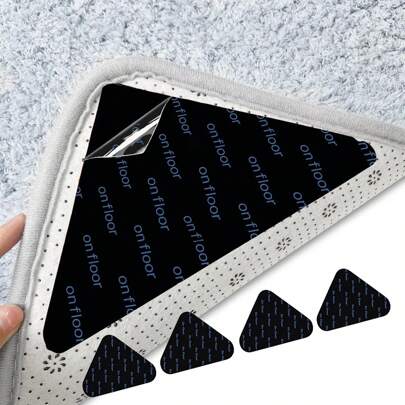 16 st halkfria mattunderlägg, dubbelsidiga halkfria mattmattor, tvättbara hörngrepp för mattor, lämpliga för trägolv och kakel