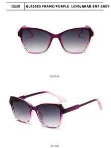 Uv-Resistant Cat Eye Sunglasses 2024 New Color Block Eyeglasses Frame, Fashionable And Personalized Sun Glasses - Multicolor - View 15