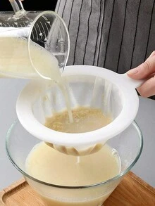 1pc Multifunction Filter Sieve,Soymilk Filter, Juice Filter Plug, Food Filter - White - View 1