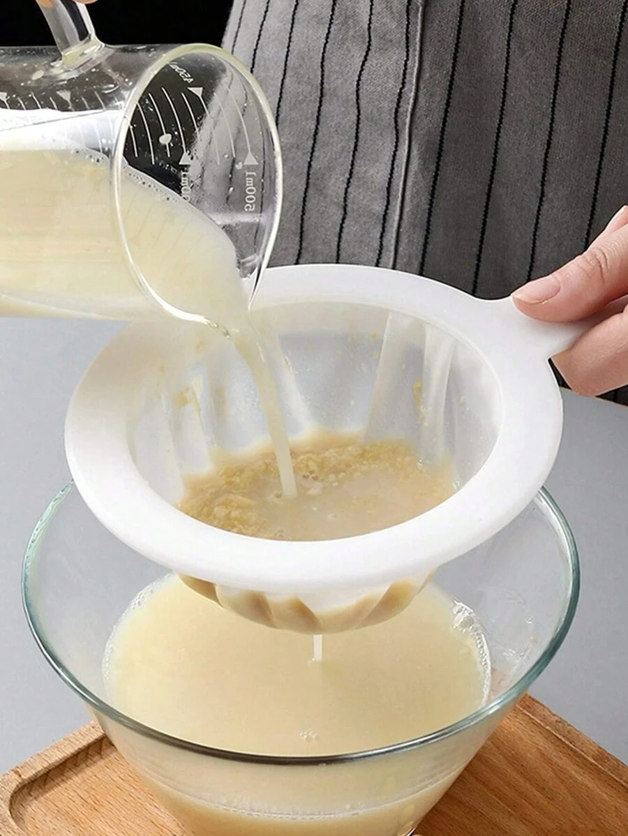 1pc Multifunction Filter Sieve,Soymilk Filter, Juice Filter Plug, Food Filter - White - View 1