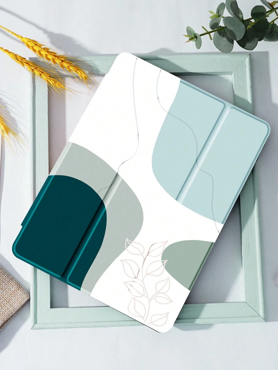 簡約色塊保護套適用於iPad新款/ iPad Air 4/5 10.9英寸，與華為Metepad 11 /聯想Tab /小米5套相容，設有筆插孔，支援自動休眠/喚醒蓋