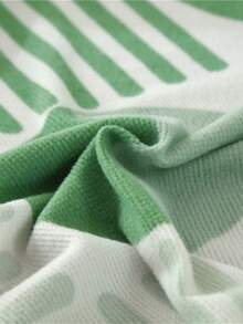 1套印花沙發套（附裙子），彈性全覆蓋家具保護套，適用於家用沙發 - 綠色 - 查看 9