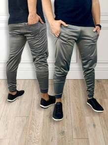 Men Pants - 杏色 - 查看 2