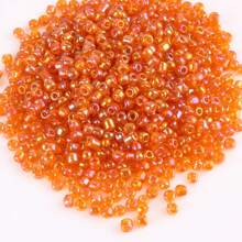 200pcs 4mm Glass Transparent Plated Colored Seed Beads Handmade Beaded DIY Jewelry Materials For Women's Bracelets, Necklaces, Earrings, Embroidery, Tassels, Clothing, Jewelry Making Accessories - 4mm - View 15