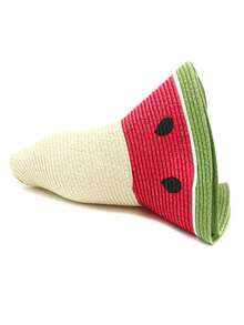 Mũ dưa hấu dành cho nữ, hoàn hảo để che nắng trên bãi biển hoặc trong kỳ nghỉ hè, có vành rộng và vành lớn, một chiếc mũ phổ biến trên mạng - Nhiều màu - Xem 3