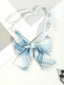 1條女士時尚預織簡約 Jk款式 領帶,適合約會、旅行、攝影等場合,搭配簡單方便 - 彩色 - 查看 7