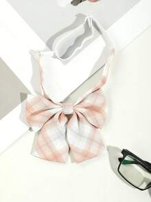 1條女士時尚預織簡約 Jk款式 領帶,適合約會、旅行、攝影等場合,搭配簡單方便 - 彩色 - 查看 9