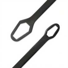 雙頭多功能萬能扳手工具，3mm-17mm和8mm-22mm自緊調節懈弛扳手修復工具，多功能手動工具，適用於汽車，自行車，家庭工程修復 - 黑色 - 查看 8