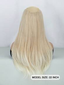 Clip In Hair Extensions Long Layered Wavy V-Shaped Hair Extension One Piece Hair Extensions With 5 Clips For Women Daily Use(Blonde) - Gold - View 8