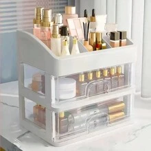 1 White Multi-Layer Cosmetics Storage Box, Single-Layer Drawer, Multi-Layer Drawer, Skin Care Transparent Shelf, Lipstick Facial Mask Storage, Skin Care Products Storage, Perfume Storage, Makeup Brush Storage Box Bag, Bags, Makeup Bag, Vanity, Travel, Make Up Bag, Storage, Makeup Organizer, Toiletry Bag, Desk Organiser, Cosmetic Bag, Makeup Pouch, Make Up Organizer, Vanity Accessories, Make Up Pouch, Make Up Bags, Jewellery Box, Pouch, Makeup Brush Holder, Brush Holder, Perfume Organiser, Pouch Bag,Room Decor - White - View 4