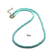 diffone Minimalist 4mm Natural Stone Necklace Men 18 Inch Choker Necklace Man's  Beach Jewelry Surfer Necklace Gift - 4mm Natural Stone Bead Necklace - View 6