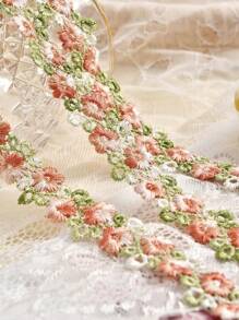 1碼花紋蕾絲Ribbon邊飾，適用於縫紉、禮品包裝、DIY工藝和新娘婚禮裝飾 - 彩色 - 查看 5
