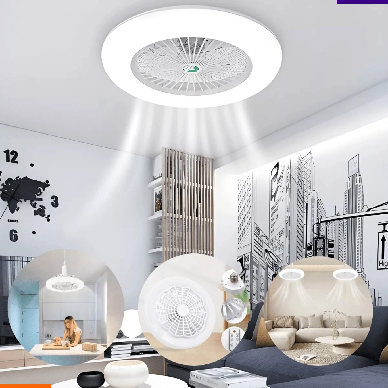 Ceiling Fans - White - View 1