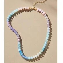 manbara 疊積塗鴉OOAK 2024海灘波西米亞彩色珠寶創意手工混合寶石天然石頭串珠項鍊女士首飾批發疊積塗鴉OOAK