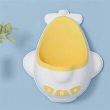 1入組嬰兒男孩小便器馬桶，兒童掛壁式立式小便器，可拆卸水嘴 - 黃白色 - 查看 1