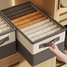 1pc Comforter Storage Box, Clothing Storage Container, Home Organizer With Separators, Closet Layered Foldable Storage Basket Decorations Decor Festival Decor Room Decor Home Decor Decor Bedroom Decor Dress Pants Shoes Jeans Boots Skirtbedroom,Organizer,Organiser,Home Storage,White T Shirt Women,Black Pants Women,Ladies Winter Clothes,Dress,Winter Clothes For Ladies,Elegant Woman Dresses,White Shirt For Ladies,Long Sleeve,White Jumpsuit For Women,Spring Dresses For Women,Spring Outfits For Women,Spring,Spring Clothes,Minimalist,Summer Tops - Grey - View 3