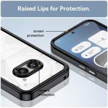 华丽多彩奢华潮流手机壳,适用于 Nothing Phone 2A Nothing Phone 2 Nothing Phone 1 灵敏舒适的按键,厚度适中,防摔,防指纹 - 黑色 - 查看 7